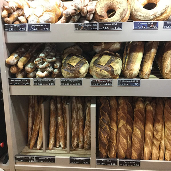 Les pains de la boulangerie